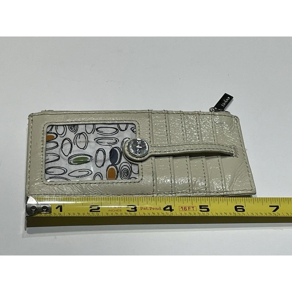 Hobo International Leather Card Case Wallet White
